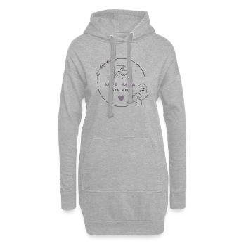 Beste Mama der Welt Geschenk - Hoodie-Kleid - Grau meliert - Vorne