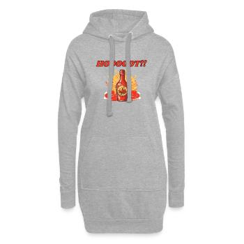 Hot Sauce Soße scharf asiatisch asien chili - Hoodie-Kleid - Grau meliert - Vorne