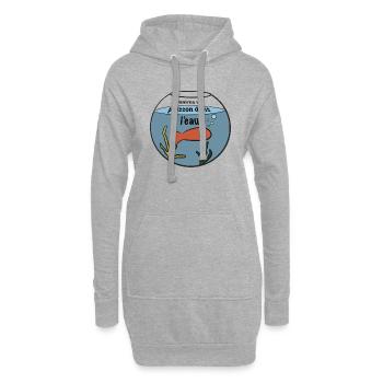 Comme un poisson dans l'eau - Sweat-shirt à capuche long Femme - gris chiné - Devant