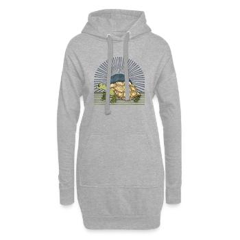 Schildkröte - Hoodie-Kleid - Grau meliert - Vorne