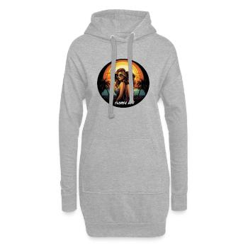 Floride Vie Vie Plage Soleil Palmiers Femmes - Sweat-shirt à capuche long Femme - gris chiné - Devant