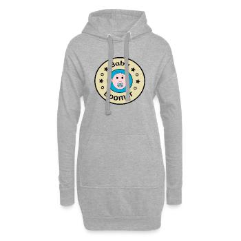 Baby-boomers - Sweat-shirt à capuche long Femme - gris chiné - Devant