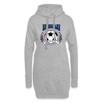 Tendance de style universitaire rétro de football des Pays-Bas - Sweat-shirt à capuche long Femme - gris chiné - Devant