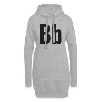 Buchstabe B - Hoodie-Kleid - Grau meliert - Vorne