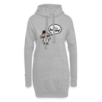 Fun-Guy Mushroom Speech Bubble Art numérique - Sweat-shirt à capuche long Femme - gris chiné - Devant