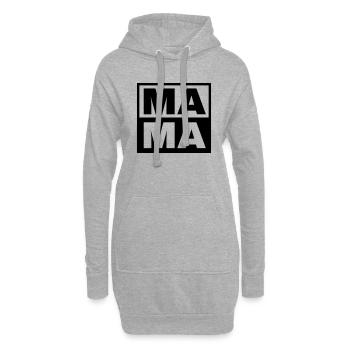 MAMA -die Beste - Hoodie-Kleid - Grau meliert - Vorne