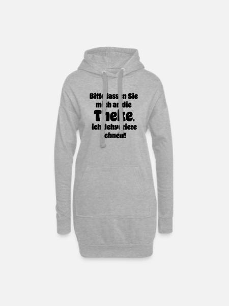 An die Theke - Hoodie-Kleid - Grau meliert
