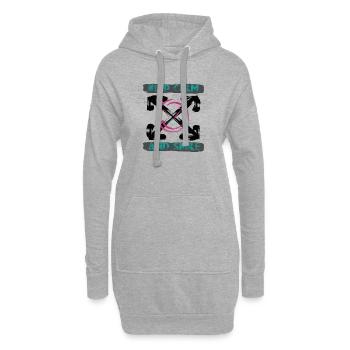 Bleib Ruhig - Hoodie-Kleid - Grau meliert - Vorne
