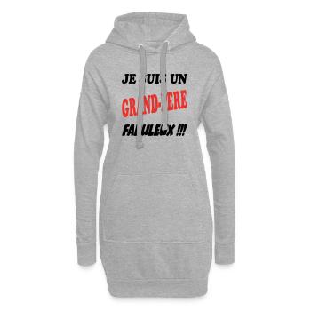 Je suis un grand-père fabuleux !!! - Sweat-shirt à capuche long Femme - gris chiné - Devant