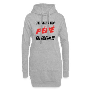 Je suis un Pépé Fabuleux !!! - Sweat-shirt à capuche long Femme - gris chiné - Devant