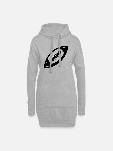 Rugby Football Americain - Hoodie Dress - heather grey