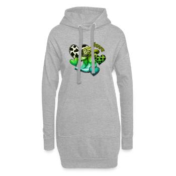 Cowboy Lustige Frauen Hut Wild Western Rodeo Musik - Hoodie-Kleid - Grau meliert - Vorne