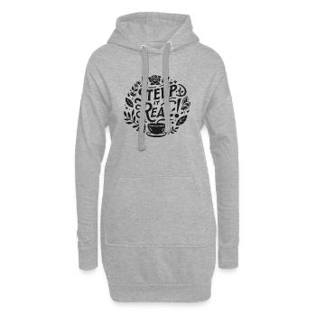 Ziehen Sie es echt - Hoodie-Kleid - Grau meliert - Vorne