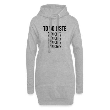 Lustiger Spruch Bild Witzig Humor Geschenkidee - Hoodie-Kleid - Grau meliert - Vorne