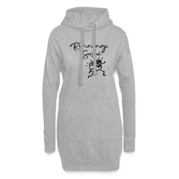 Lustiger Spruch Witzig Humor Geschenkidee - Hoodie-Kleid - Grau meliert - Vorne