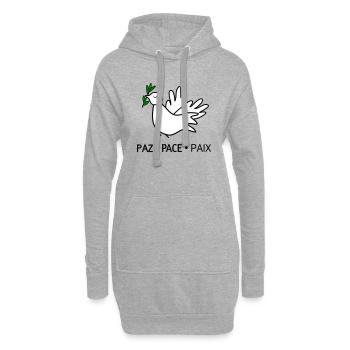 Frieden - Hoodie-Kleid - Grau meliert - Vorne