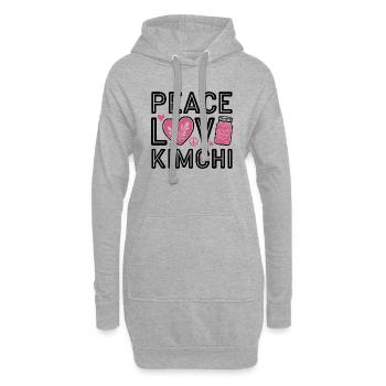 Statement für Kimchi-Fans - Hoodie-Kleid - Grau meliert - Vorne