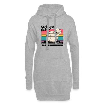 Stimmen Sie für Disco - Hoodie-Kleid - Grau meliert - Vorne