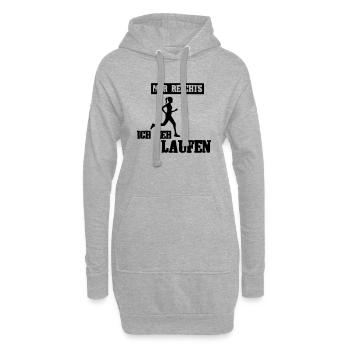 läuferin ich geh laufen - Hoodie-Kleid - Grau meliert - Vorne