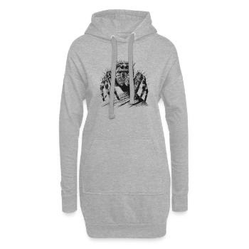 Springspinne - Hoodie-Kleid - Grau meliert - Vorne
