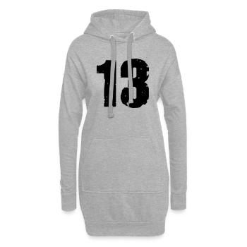 13 - Hoodie-Kleid - Grau meliert - Vorne