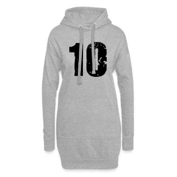 10 - Hoodie-Kleid - Grau meliert - Vorne