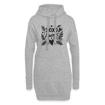 XOXO Toujours - Sweat-shirt à capuche long Femme - gris chiné - Devant