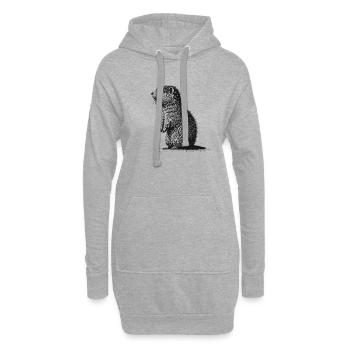 Murmeltier - Hoodie-Kleid - Grau meliert - Vorne