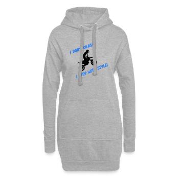 Arrêt de motocross avec style - Sweat-shirt à capuche long Femme - gris chiné - Devant