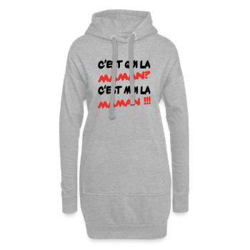 C'est qui la maman ? - Sweat-shirt à capuche long Femme - gris chiné - Devant