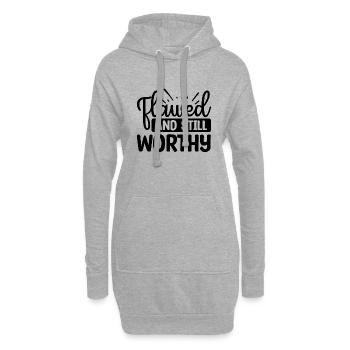 Imparfait et toujours digne - Sweat-shirt à capuche long Femme - gris chiné - Devant
