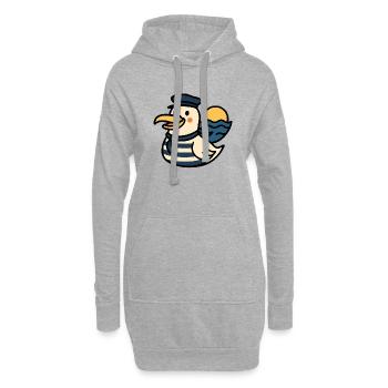 Mouette Minimaliste Allemagne du Nord - Sweat-shirt à capuche long Femme - gris chiné - Devant