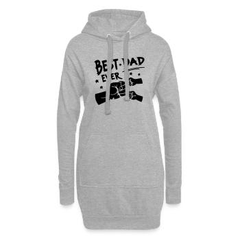 bester Papa aller Zeiten - Hoodie-Kleid - Grau meliert - Vorne