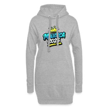 Mallorca 2025 Krone - Hoodie-Kleid - Grau meliert - Vorne