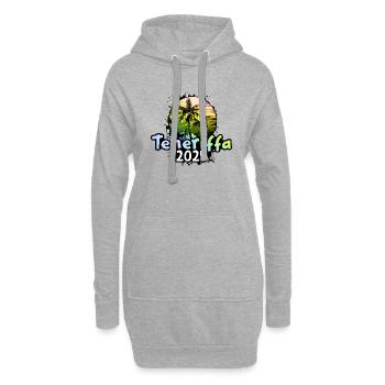 Ténérife 2025 - Sweat-shirt à capuche long Femme - gris chiné - Devant