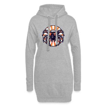 Tarantula Spinne Cool - Hoodie-Kleid - Grau meliert - Vorne