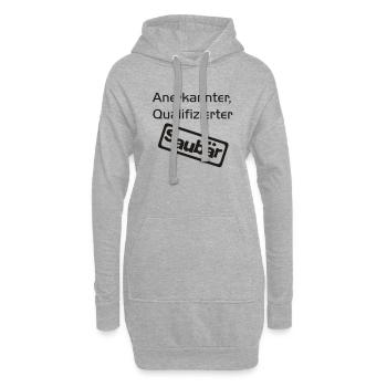 Saubär - Hoodie-Kleid - Grau meliert - Vorne