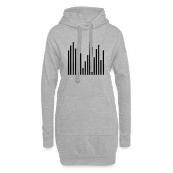 Statistik - Hoodie-Kleid - Grau meliert - Vorne