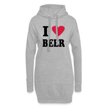 beer - Hoodie-Kleid - Grau meliert - Vorne