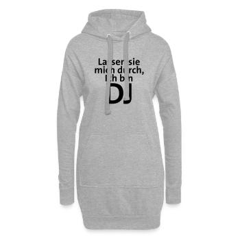 Ich bin DJ, lassen sie mich durch - Hoodie-Kleid - Grau meliert - Vorne