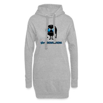 mr_ronchon - Sweat-shirt à capuche long Femme - gris chiné - Devant