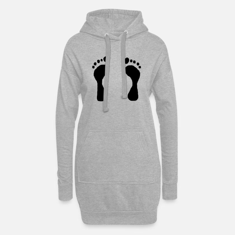 * Empreintes * - Sweat-shirt à capuche long Femme - gris chiné
