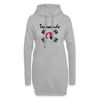 Taekwondo - Hoodie-Kleid - Grau meliert - Vorne