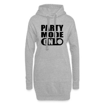 party mode on - Hoodie-Kleid - Grau meliert - Vorne