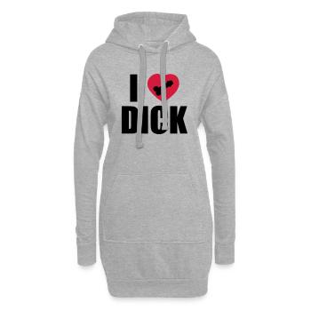 I Love Dick - Sweat-shirt à capuche long Femme - gris chiné - Devant