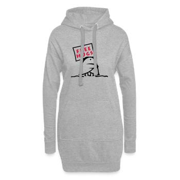 TWEETLERCOOLS - ÉTREINTES LIBRES - Sweat-shirt à capuche long Femme - gris chiné - Devant