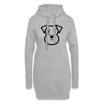 Schnauzer - Hoodie-Kleid - Grau meliert - Vorne