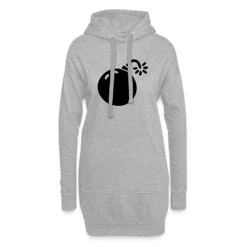 Bombe - Hoodie-Kleid - Grau meliert - Vorne