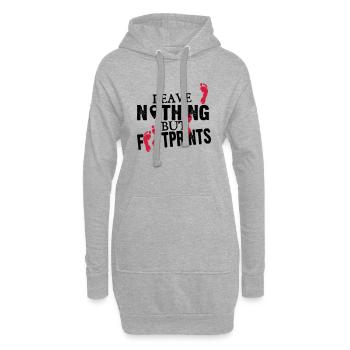 Geocaching: leave nothing but footprints - Hoodie-Kleid - Grau meliert - Vorne