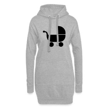 Baby - Hoodie-Kleid - Grau meliert - Vorne